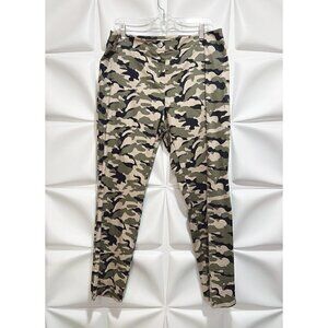 Conrad C Collection Sz 12 Camo Pants Camouflage Print Army Green Black Stretch